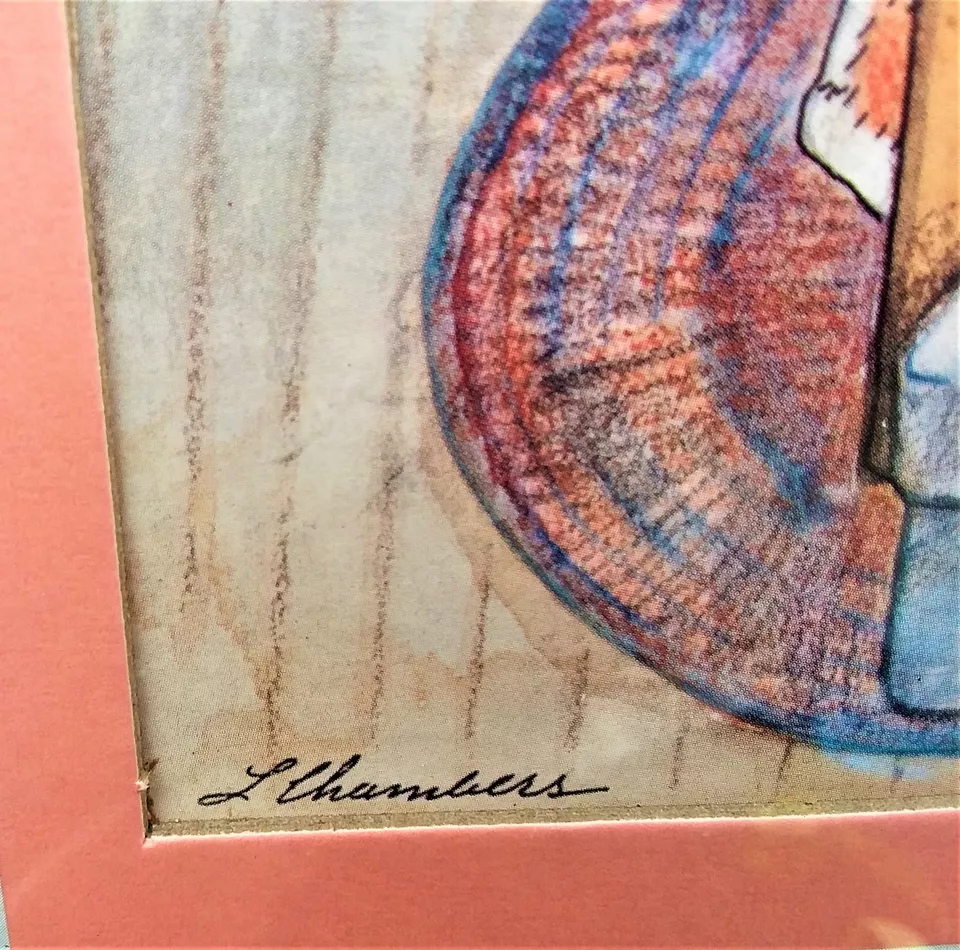 FRAMED/MATTED PICTURE OF LITTLE BOYS ROOM W/TEDDY BEAR ROCKING HORSE 15X12 - Image 3 of 4