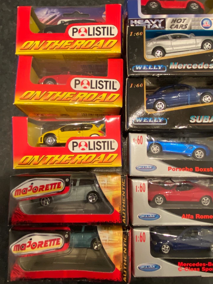 Lotto 22 Welly Polistil Car Racer 1:55 1:60 Mercedes Porsche Fiat Ferrari - Immagine 3 di 3