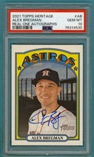 2021 Topps Heritage Alex Bregman Real One Autographs #CJ PSA 10! Astros!