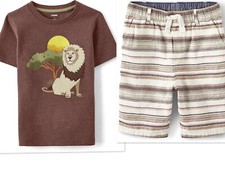 NEW  LION  KING SAFARI SHORTS AND  TEE top by   GYMBOREE OUTFIT SIZE 4T *