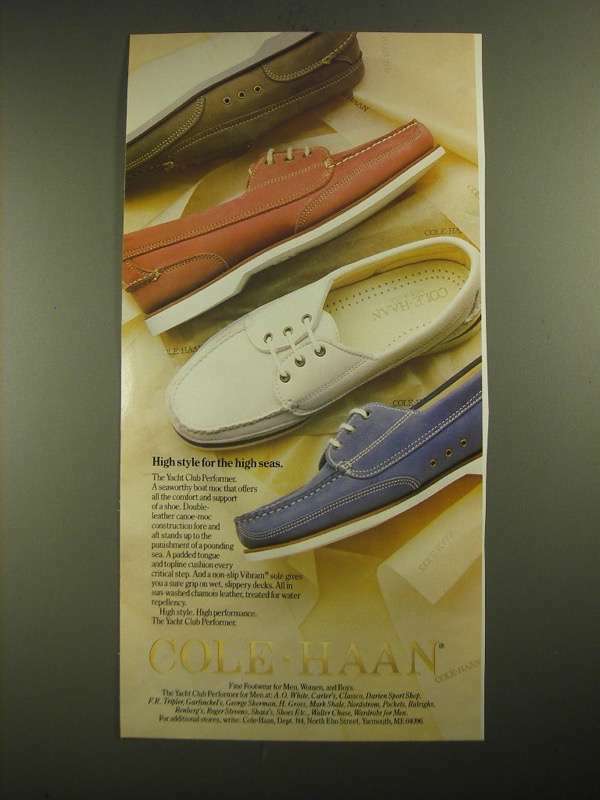 1987 Cole Haan Yacht Club Performer Shoe Ad