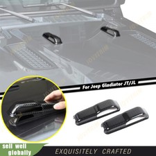 For 2018-2025 Jeep Gladiator JT/JL Carbon Engine Hood Hinge Cover Stickers Trim