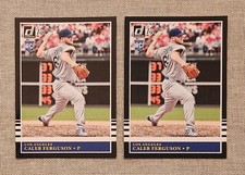 2 CARD LOT OF 2019 DONRUSS BASEBALL #245 CALEB FERGUSON RETRO RC