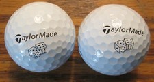 2 Taylormade TP5x Pix White Dice Golf Balls LIMITED EDITION 