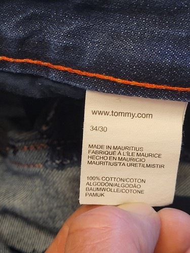 Tommy Hilfiger Mens Custom Straight Leg 100% Cotton Denim Jeans Size 34x30 - Picture 6 of 12