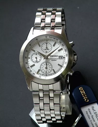 Seiko Chronograph 100m Stainless Men&#039;s Watch SNDC05P1 | eBay