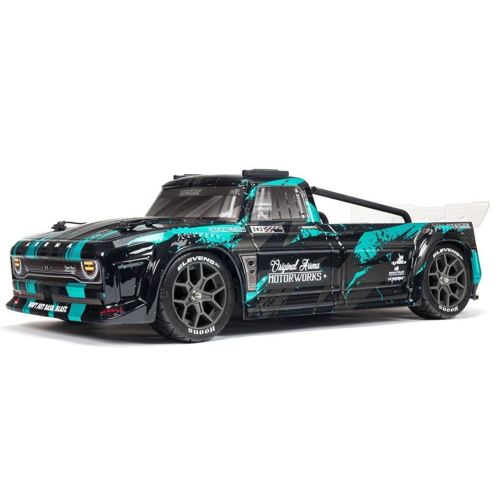 ARRMA Infraction 3S RTR Brushless RC Car Black and Teal ARA4315V3T2