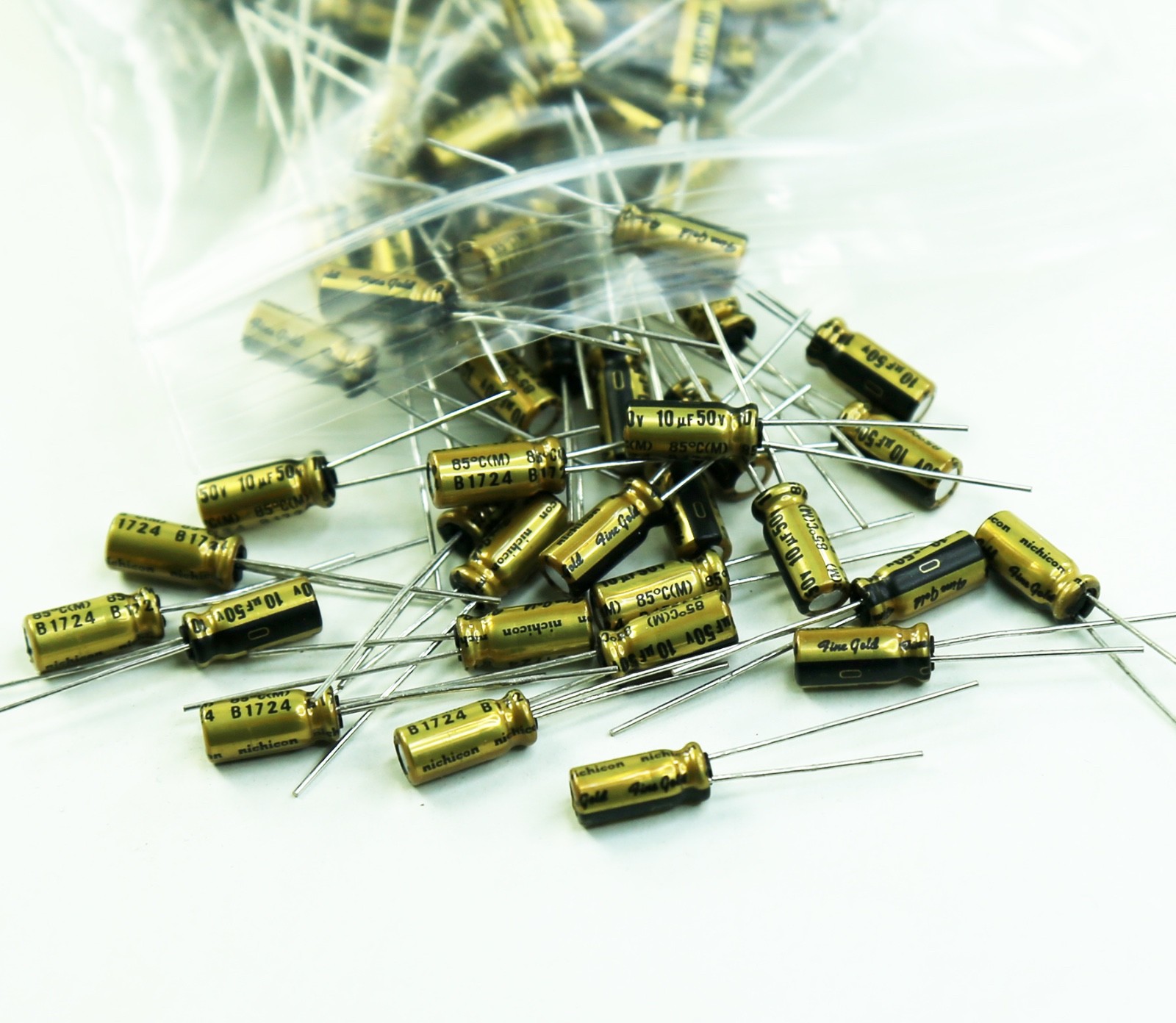 NICHICON UFG FINE Gold Muse High Grade Audio 50 Volts Capacitors Free Post EUR 6,97 - IT