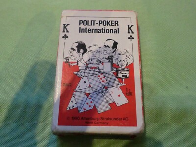 Polit Poker International Kartenspiel,Deck,Altenburg/Stralsunder Ag 1990