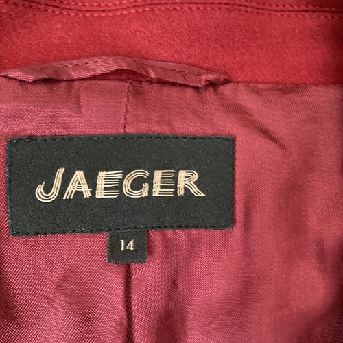Vintage Jaeger ladies Wool Red Claret Blazer Skirt 2 Piece Chic Suit UK size 14 - Picture 6 of 24
