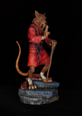 Splinter Figur Figur Mutante Schildkröten Ninja bemalt TMNT Teenage Mutant Ninj
