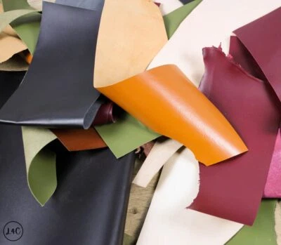 LEATHER4CRAFT Waden- und Ziegenfellschnitte, gemischte Farben 0,9-1,0 mm, 500 g, Bastelprojekte