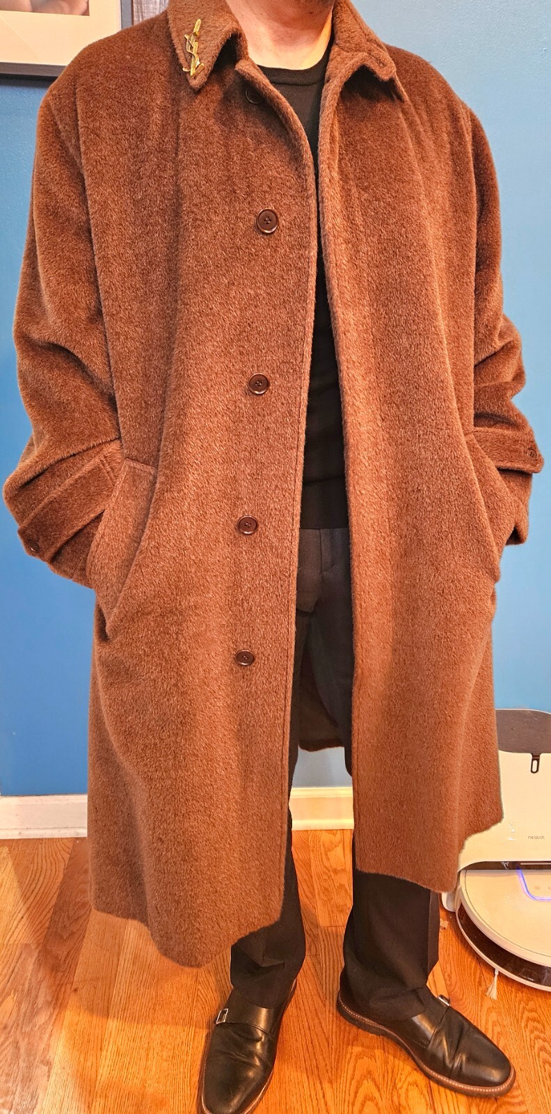 Cappotto lana YSL Saint Laurent taglia 52 42 made in Italy USA Tom Ford Gucci