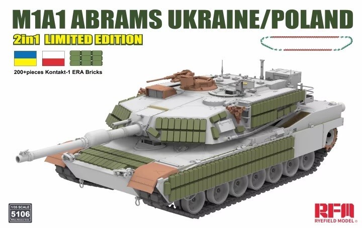 Rye Field Model 5106 1:35th scale M1A1 Abrams Ukraine/Poland 2in1 Limited Etd