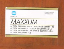 MINOLTA AF ZOOM INSTRUCTION BOOK/25790