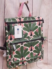 Orla Kiely - Coated Canvas Flat Pack Backpack - Larkhall - Dill