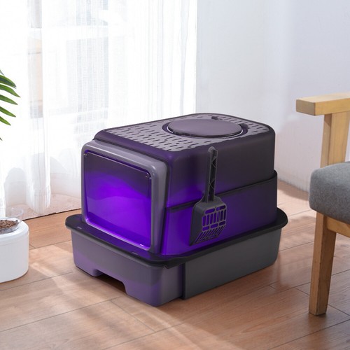 Large Self Cleaning Cat Litter Tray Automatic UV Sterilization Cat