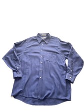 Geoffrey Beene Men  s Dress Shirt Size 17 34/35 Blue