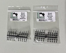 NEW Black Mono Nymph Eyes Fly Tying materials Fishing Hareline Dubbin
