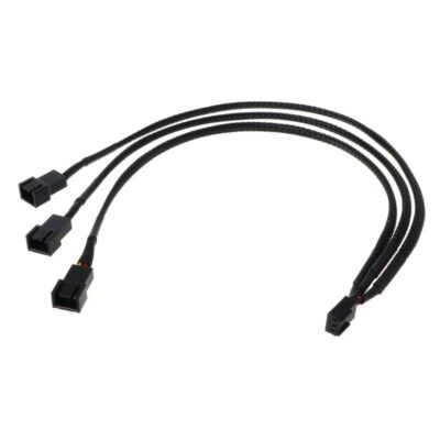 PWM Fan Hub CPU Cooling 3 PIN Fan Power Cable Hub Splitter Adapter 1 to 3 port