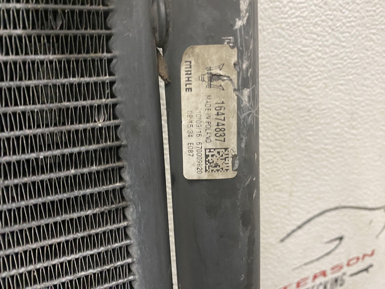 14-17 MASERATI GHIBLI SQ4 A/C AIR CONDITIONER CONDENSER OEM ID 16474837