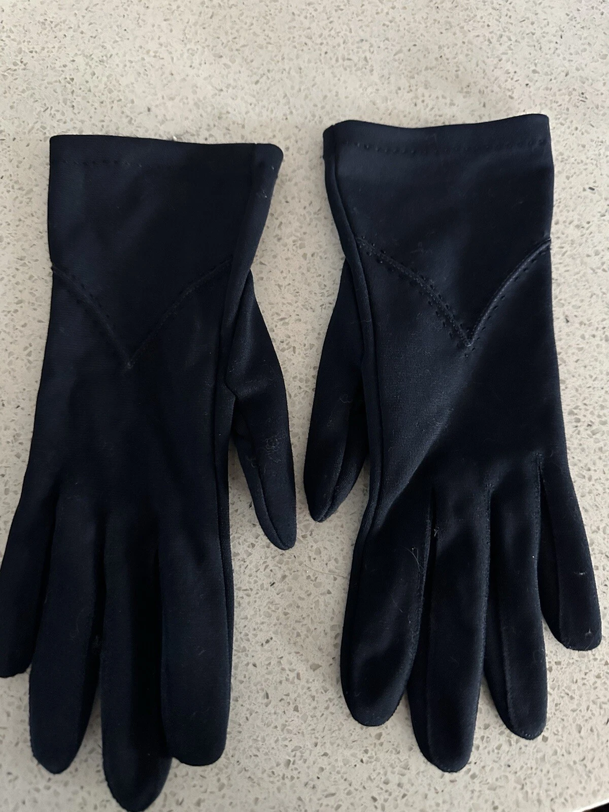 Gants Christian Dior femme bleu marine foncé vintage taille 6,5