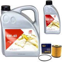 MotoröL Set Febi SAE 5W-40 6 Liter + ÖLfilter FüR Volvo S40 S70 V70 XC70 S60 2.4
