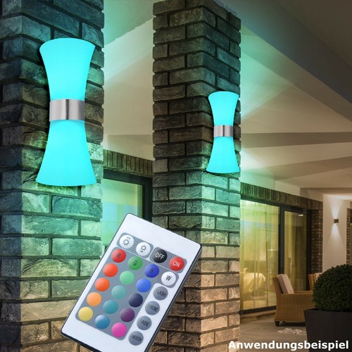 LED Wand Spot Außen Lampe RGB Fernbedienung Leuchte Garten Beleuchtung Veranda - Bild 8 von 10
