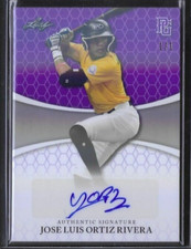 JOSE LUIS ORTIZ RIVERA 2022 Leaf Perfect Game Just RC XRC Auto 1/1