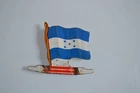 HONDURAS TOLE LITHO FLAG VINTAGE DRAPEAURAMA AMERICORAMA L'ALSATIENNE 1960