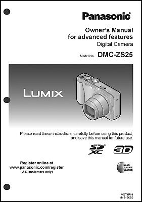 Panasonic DMC-ZS25 Advanced Digital Camera User Guide Instruction