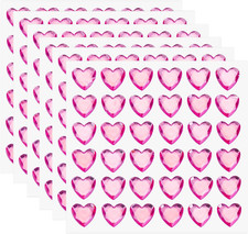 216 Pcs Heart Rhinestone 10Mm Self Adhesive Gems Stickers Jewelry Stickers for J