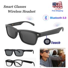 Bluetooth 5.0 Smart Glasses Wireless Sunglasses Music Headset Hands-Free Calling