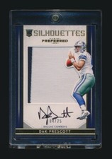 DAK PRESCOTT 2016 PANINI PREFERRED SILHOUETTES PATCH AUTO JERSEY NUMBER #D 4/25