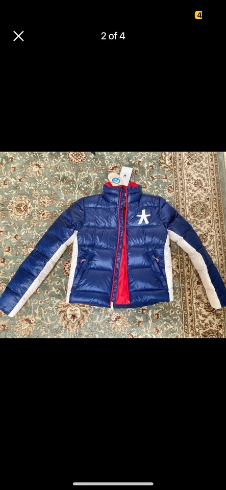 XS NUEVO Spyder USST EE. UU. Chaqueta de plumón atemporal Ski Team Foto 3 de 4