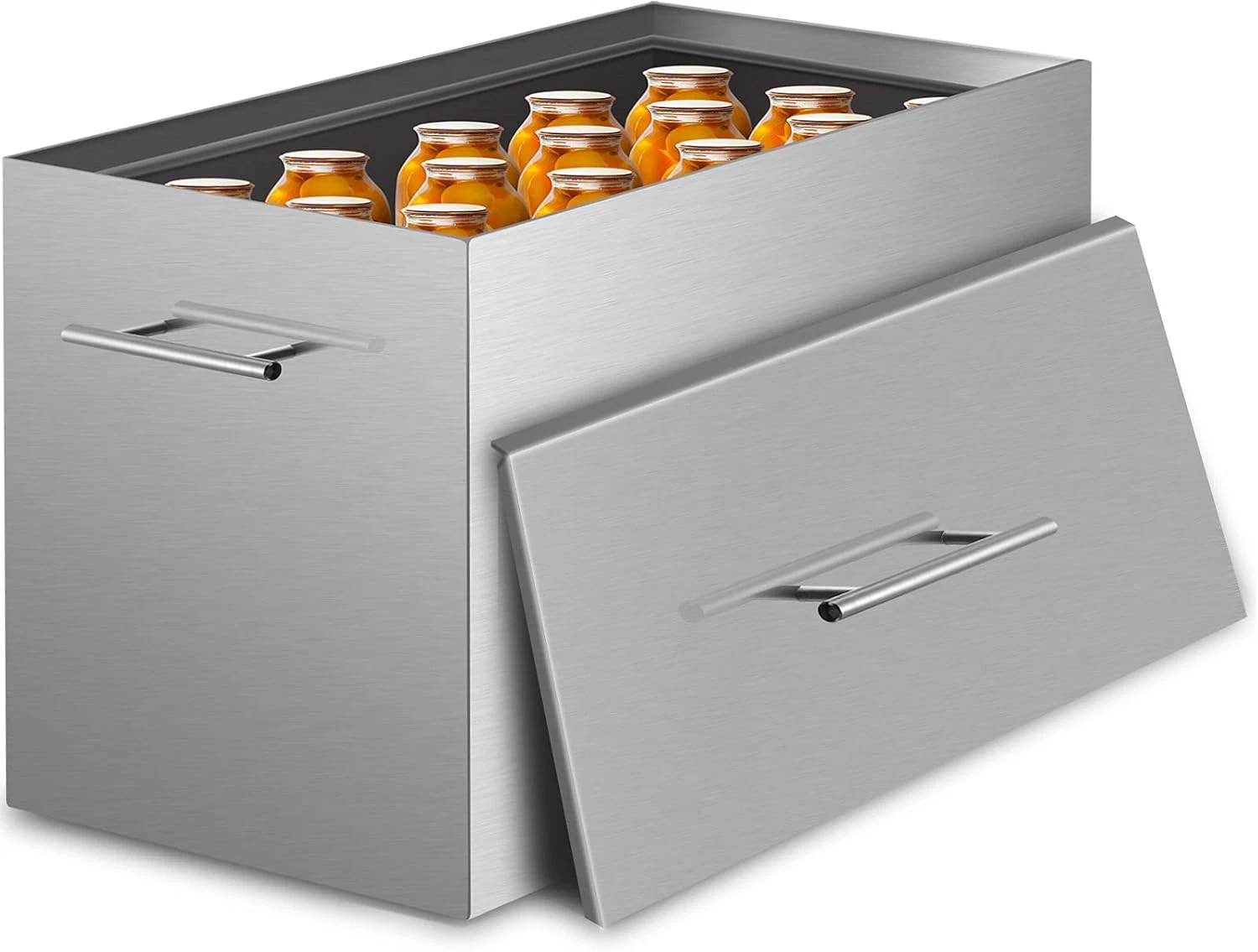 15 Quart Water Bath Canner - Stainless Steel Pot with 2 Racks for Canning Jars