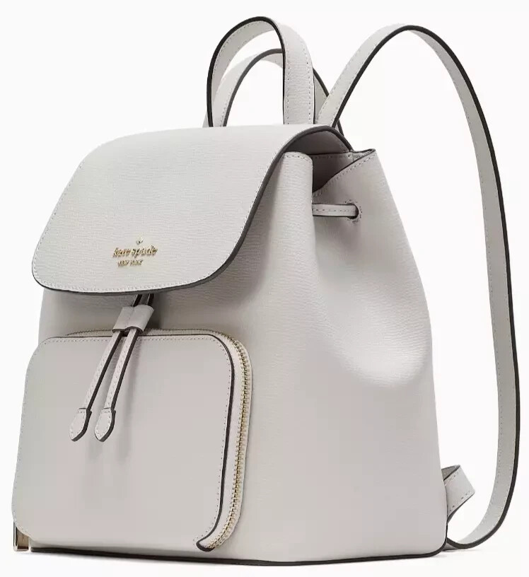 Kate Spade Light Gray Backpack Kate Spade Leather Backpack Light Blue with Gold Hardware main image 3