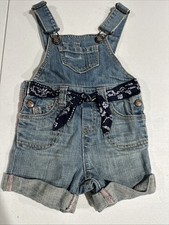 Baby Gap Stretch Girls 12-18 Months Blue Jean Overalls - Barely Worn