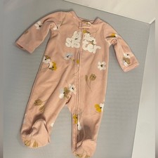Carter's Pink Floral 'Little Sister' Footie