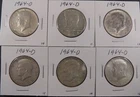 6‑Coin Lot • 1964‑D Kennedy Half Dollars • 90% Silver • Good Condition