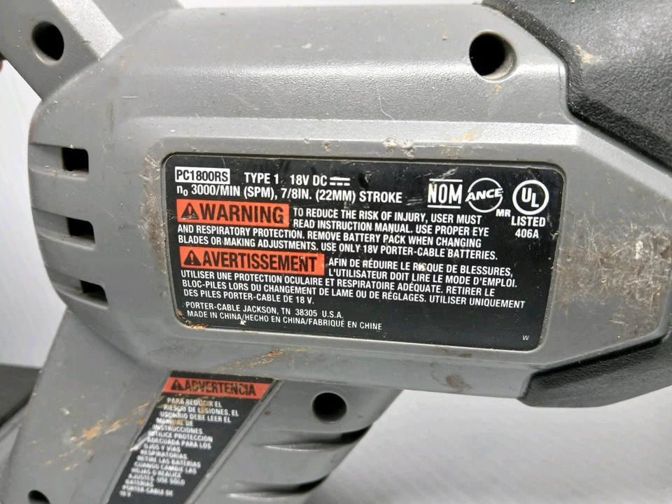 Porter Cable PC1800RS 18V Cordless Reciprocating Saw (TOOL ONLY) Tested Working - Image 4 of 4