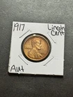 1917 Lincoln Wheat Cent Penny AU About Uncirculated Better Date 1c Coin (19028)
