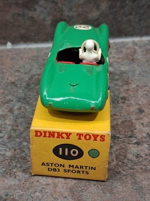 Dinky #110 Aston Martin DB3 Sports #22 Driver Un-numbered Original