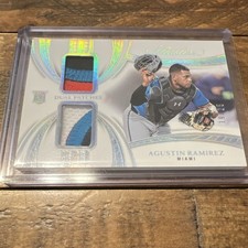 Panini 2025 Flawless Dual Patches Agustin Ramirez DP-AR Miami Marlins RC /25