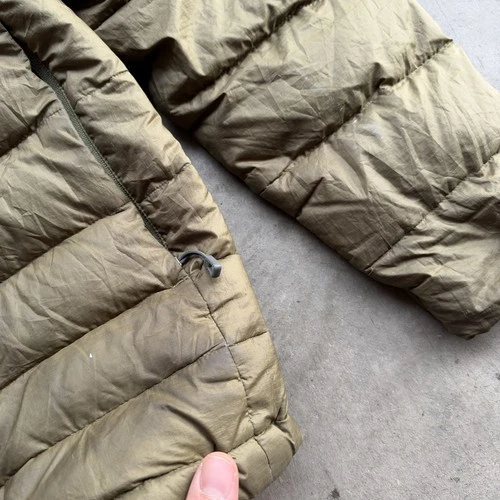 Patagonia Men’s Hi Loft Down Hoody Puffer Coat Medium Green Winter Warm Outdoor image 5