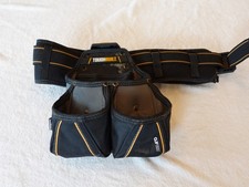 TOUGHBUILT Padded Tool Belt + 3 Utility Pouch Bags Electrician Handyman Workwear
