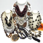 VINTAGE TO NOW FASHION/COSTUME JEWELRY NECKLACE LOT, ASSORTED TYPES & MATERIALS