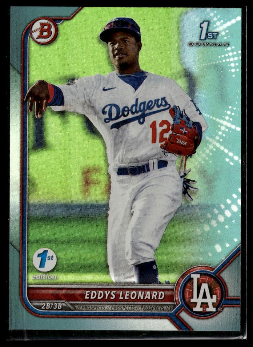 2022 Bowman 1st Edition #BPPF-57 Eddys Leonard Sky Blue Foil