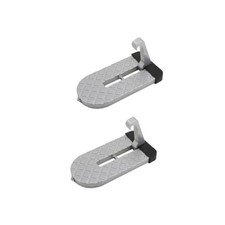 Car Door Step for Easy Roof Access -Multi-Foldable 2 Pack Rounded Silver