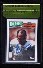 BAS 1987 Topps Dwight Stephenson #242 Authentic Auto HOF ow6